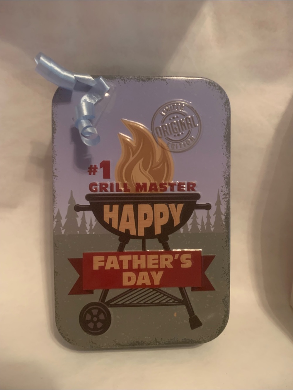 Men's #1 Grill Master Happy Father's Day Metal Gift Tin - Multicolor NEW NWT